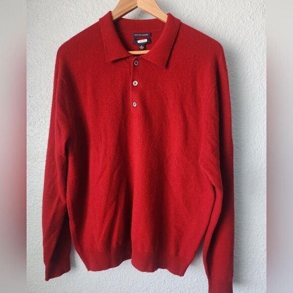 Charter Club sweater 100% Fine cashmere quarter button up pullover polo sweater - Picture 1 of 9